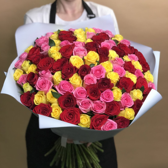 Букеты из роз Букет из 101 розы (60 см)